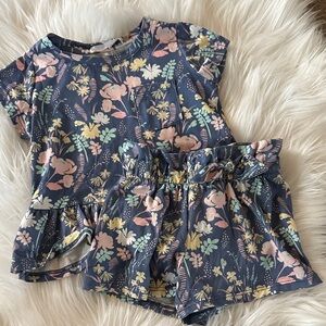 Nannette Floral Two-Piece Set in Blue and Pastels